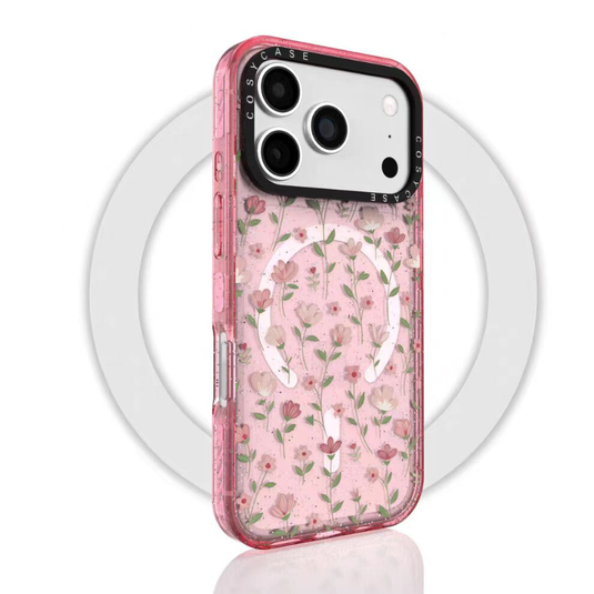 [Magsafe Compatible] Apple iPhone 17/Air/Pro/Max - Floral Clear Full Protection Shockproof Phone Case