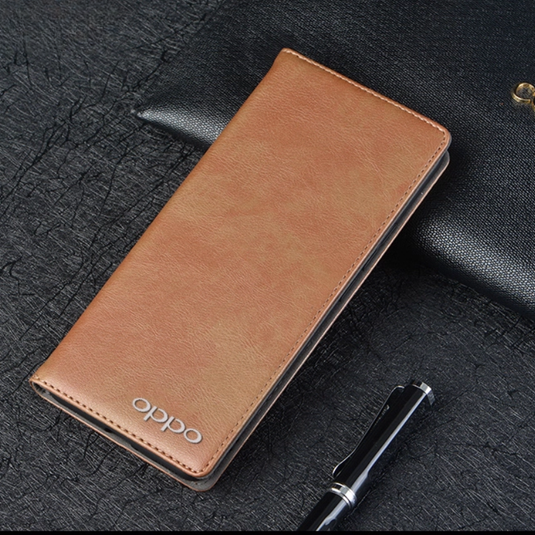 OPPO Find X9/Pro - Business Genuine Leather Magnetic Flip Shockproof Protective Case