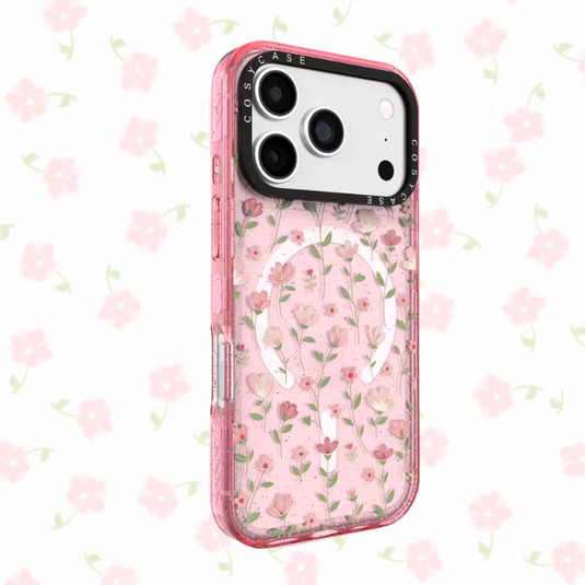 [Magsafe Compatible] Apple iPhone 17/Air/Pro/Max - Floral Clear Full Protection Shockproof Phone Case
