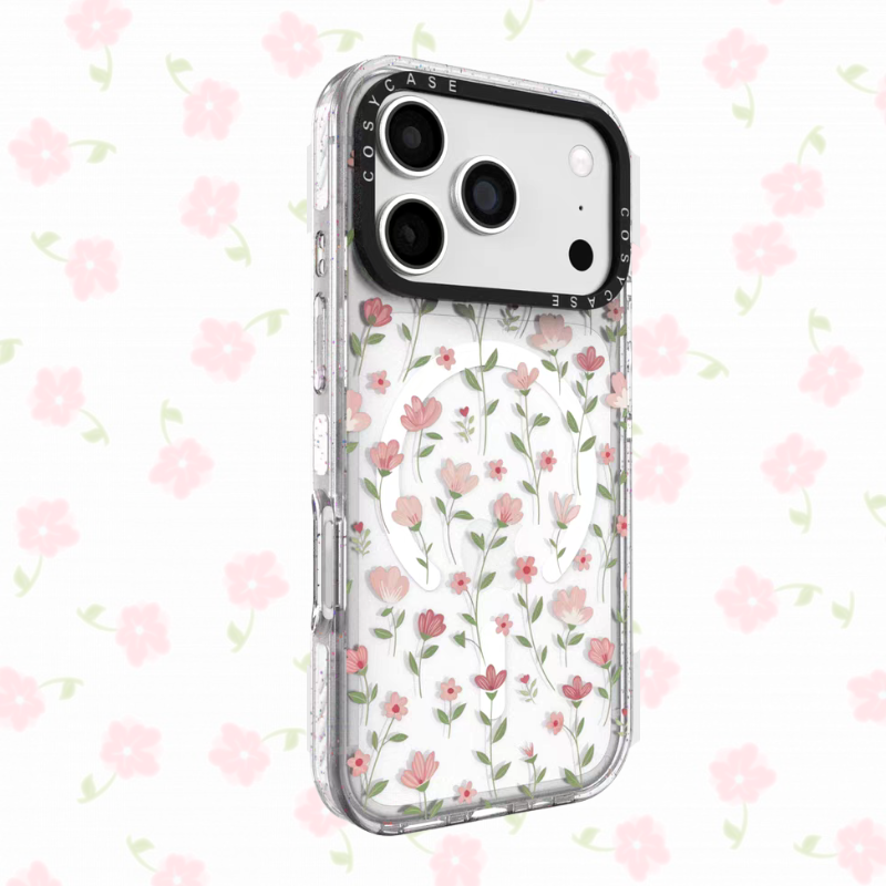 Load image into Gallery viewer, [Magsafe Compatible] Apple iPhone 17/Air/Pro/Max - Floral Clear Full Protection Shockproof Phone Case
