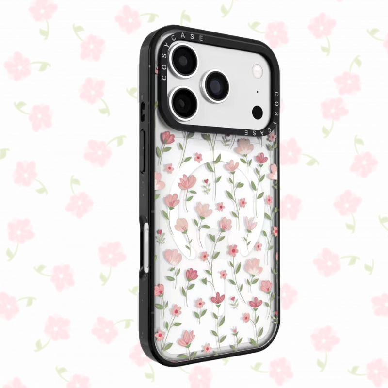 Load image into Gallery viewer, [Magsafe Compatible] Apple iPhone 17/Air/Pro/Max - Floral Clear Full Protection Shockproof Phone Case
