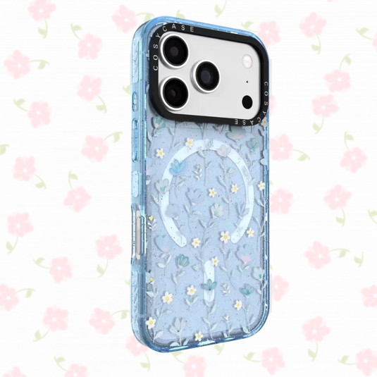 [Magsafe Compatible] Apple iPhone 17/Air/Pro/Max - Floral Clear Full Protection Shockproof Phone Case
