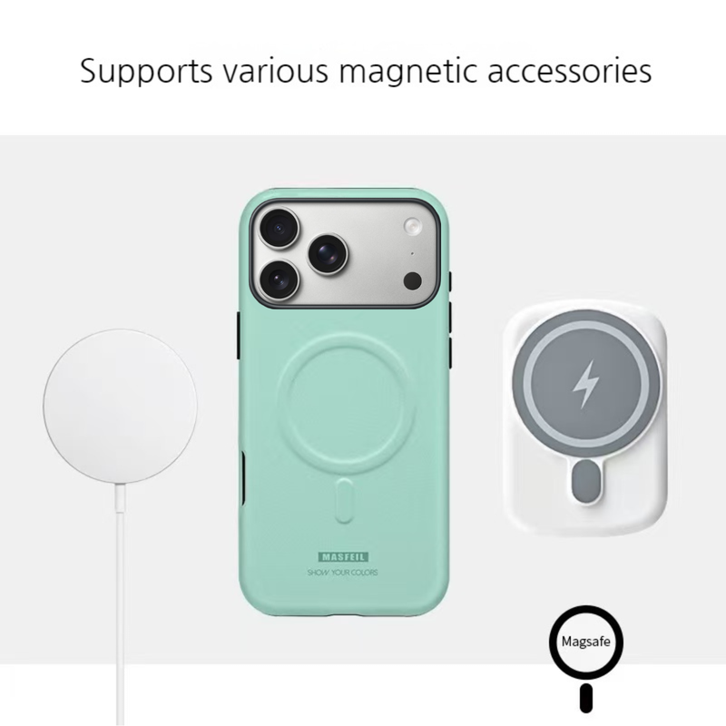 Load image into Gallery viewer, [Magsafe Compatible][Built-in Stand] Apple iPhone 17/Air/Pro/Max - Minimalist Solid Color Double-Layer Shockproof Case
