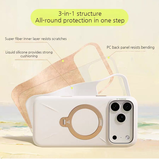 [Magsafe Compatible] Apple iPhone 17 Pro/Pro Max TORRAS Liquid Silicone Shockproof Stand Case