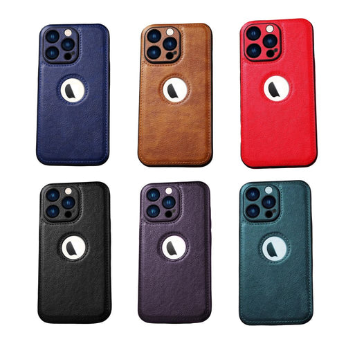 Apple iPhone 15/Plus/Pro/Max - Slim Business Non-Slip Shockproof Genuine Leather Series Case