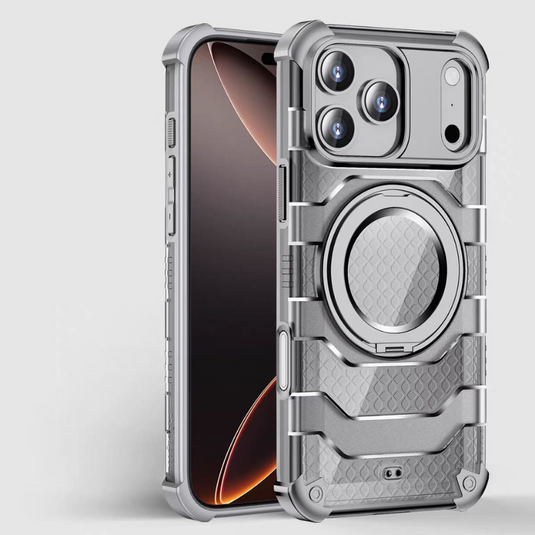 [Magsafe Compatible][With Stand] Apple iPhone 17 Air/Pro/Max - Wlons Transparent Shockproof Military Grade Case