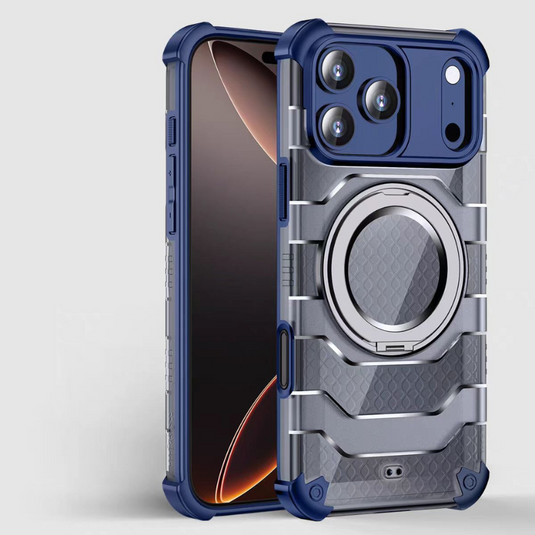 [Magsafe Compatible][With Stand] Apple iPhone 17 Air/Pro/Max - Wlons Transparent Shockproof Military Grade Case