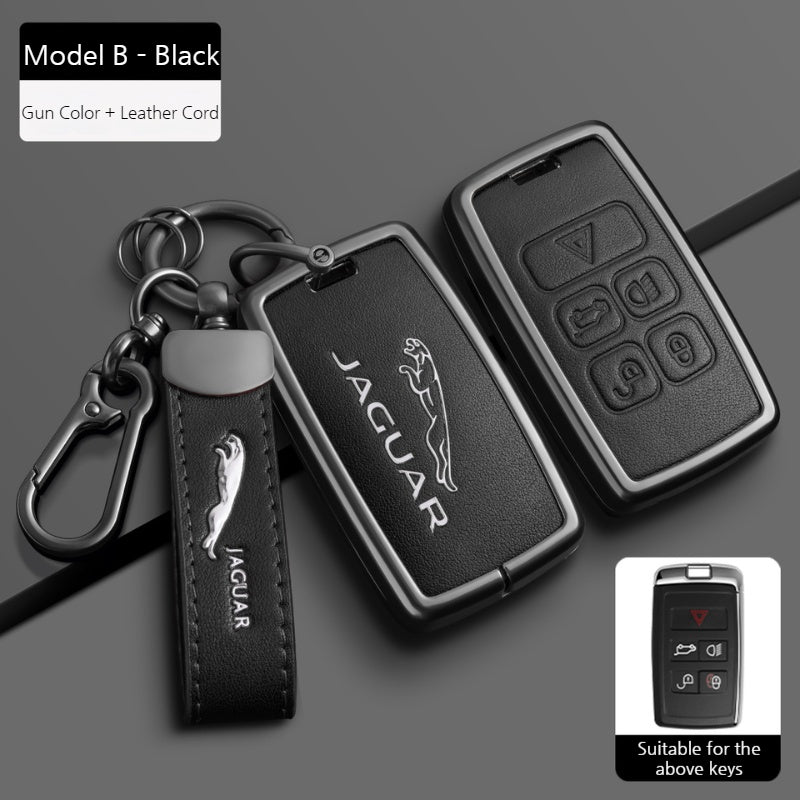Load image into Gallery viewer, Jaguar Premium Leather Protection Car Key Fob Case Cover For XEL, XJ, F-PACE, XFL, E-PACE, XE, XF, F-TYPE
