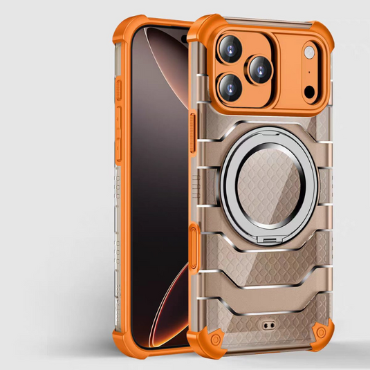[Magsafe Compatible][With Stand] Apple iPhone 17 Air/Pro/Max - Wlons Transparent Shockproof Military Grade Case
