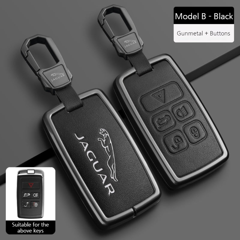 Load image into Gallery viewer, Jaguar Premium Leather Protection Car Key Fob Case Cover For XEL, XJ, F-PACE, XFL, E-PACE, XE, XF, F-TYPE
