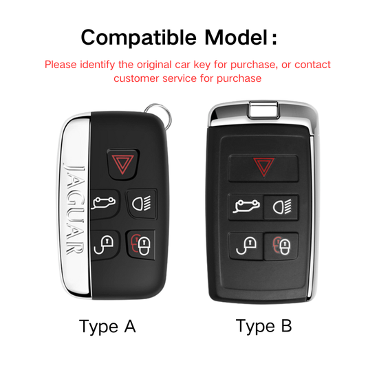 Jaguar Premium Leather Protection Car Key Fob Case Cover For XEL, XJ, F-PACE, XFL, E-PACE, XE, XF, F-TYPE