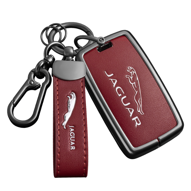 Load image into Gallery viewer, Jaguar Premium Leather Protection Car Key Fob Case Cover For XEL, XJ, F-PACE, XFL, E-PACE, XE, XF, F-TYPE
