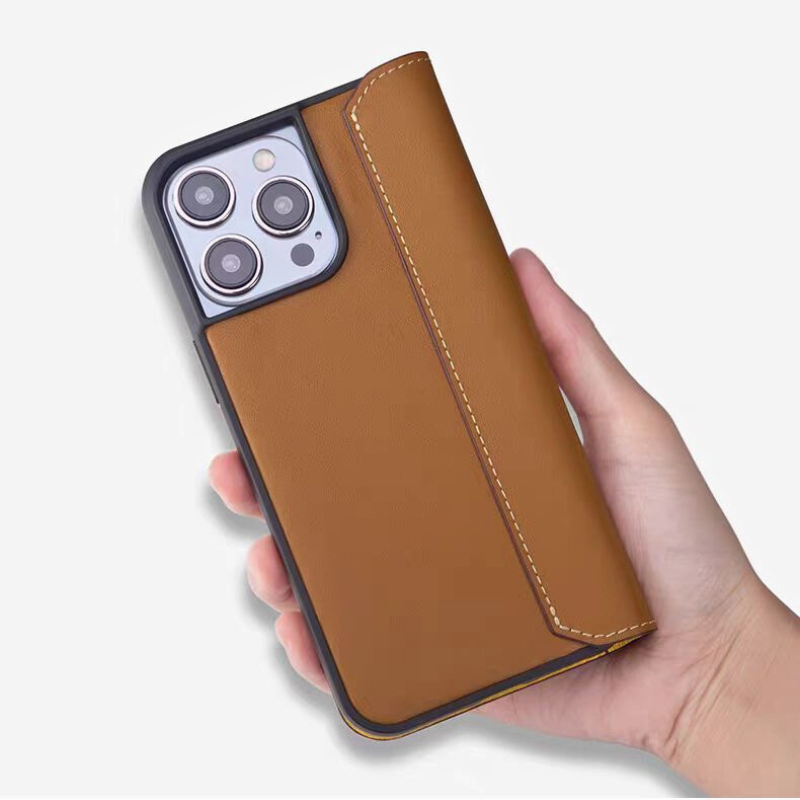 Load image into Gallery viewer, [With Card Slot] Apple iPhone 17/Air/Pro/Max - HANATORA Business Drop Proof Genuine Leather Flip Wallet Series Case
