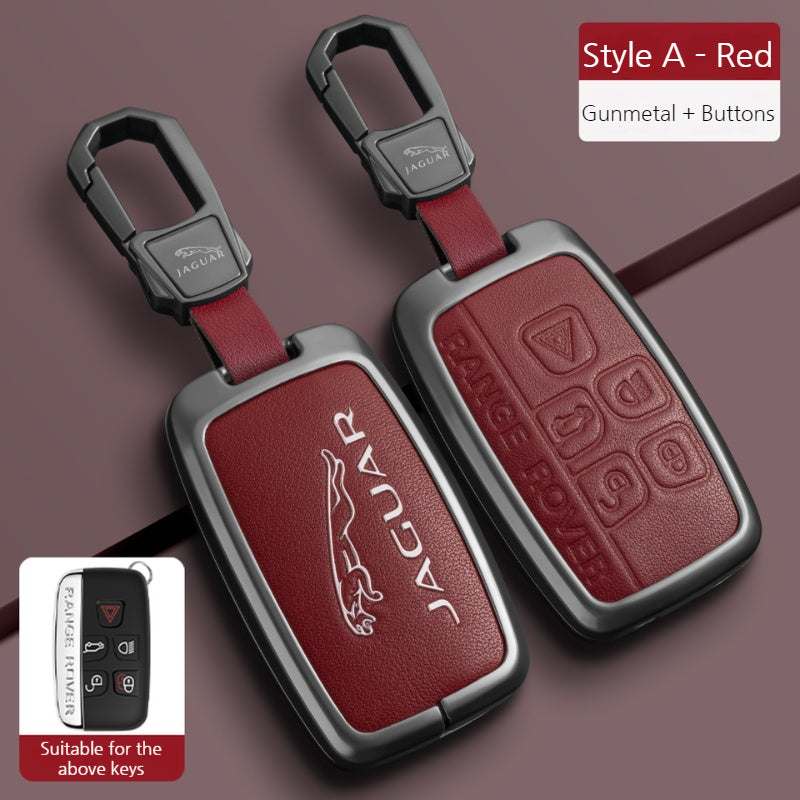 Load image into Gallery viewer, Jaguar Premium Leather Protection Car Key Fob Case Cover For XEL, XJ, F-PACE, XFL, E-PACE, XE, XF, F-TYPE
