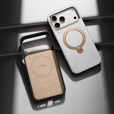 [Magsafe Compatible][Built-in Metal Stand] Apple iPhone 17 Pro/Pro Max TORRAS Premium Leather Full-body Shockproof Case - i-Station Mobile Phone & Electronic Device Repair and Accessories