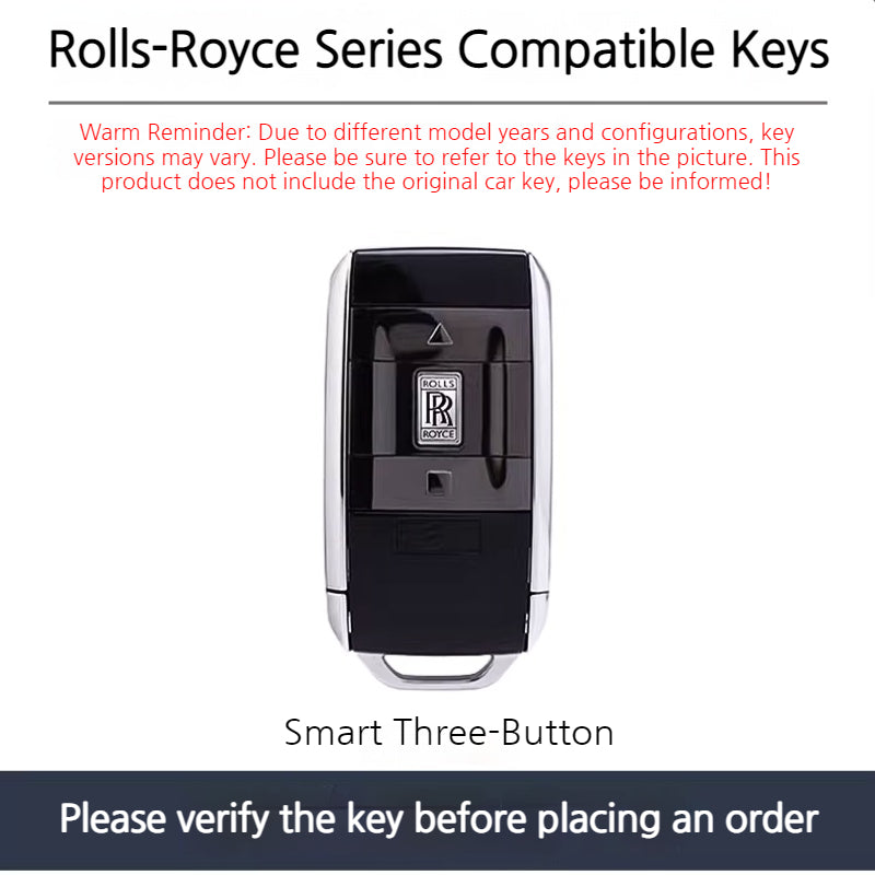 Load image into Gallery viewer, Rolls-Royce Aluminum Alloy Car Key Cover for Cullinan, Phantom, Ghost, Wraith, and Dawn
