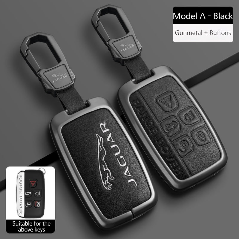 Load image into Gallery viewer, Jaguar Premium Leather Protection Car Key Fob Case Cover For XEL, XJ, F-PACE, XFL, E-PACE, XE, XF, F-TYPE
