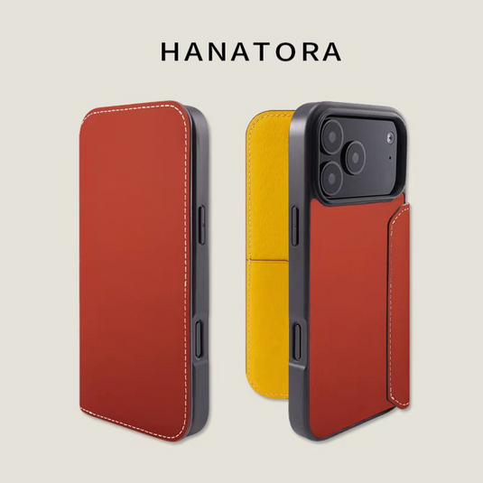 [With Card Slot] Apple iPhone 17/Air/Pro/Max - HANATORA Business Drop Proof Genuine Leather Flip Wallet Series Case
