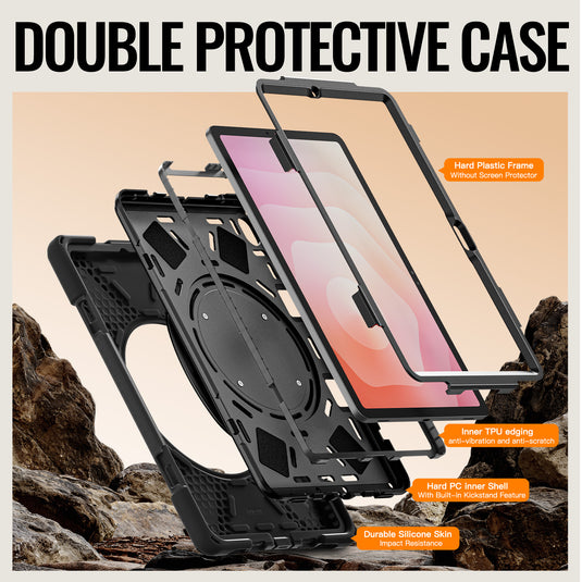 Samsung Galaxy Tab S11 (2025) 11" - Multifunctional Shockproof Heavy Duty Series Case With Shoulder Strap - i-Station Mobile Phone & Electronic Device Repair and Accessories