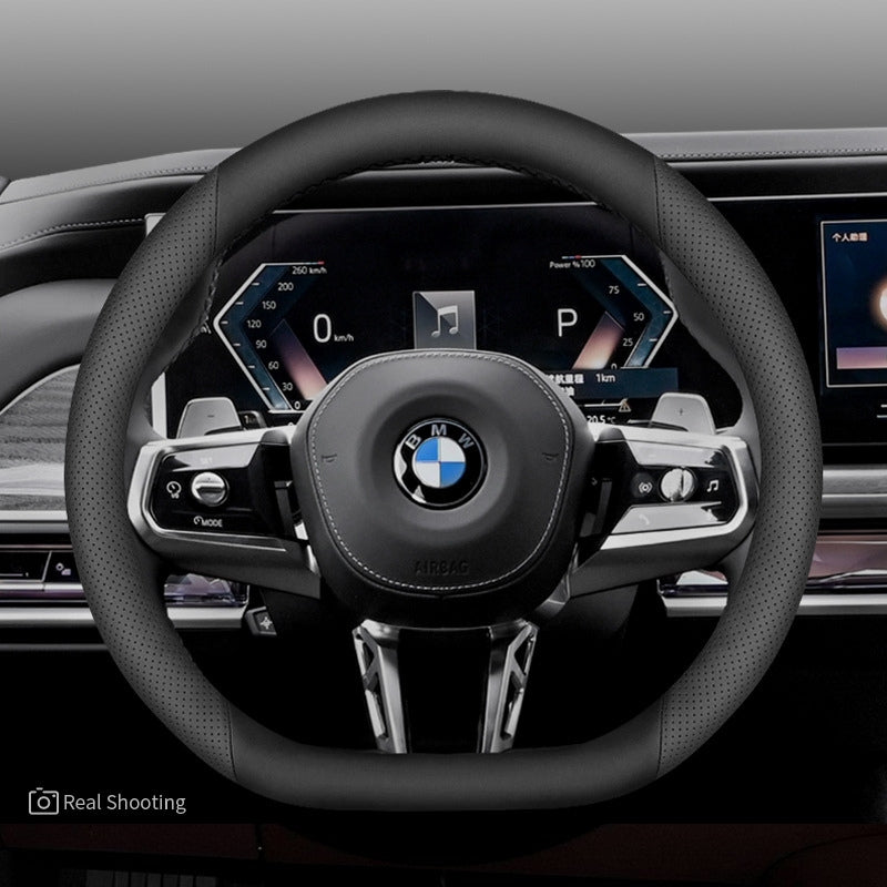 Load image into Gallery viewer, BMW X3 Premium Nappa Leather Breathable Ultra-Thin Non-Slip Steering Wheel Cover
