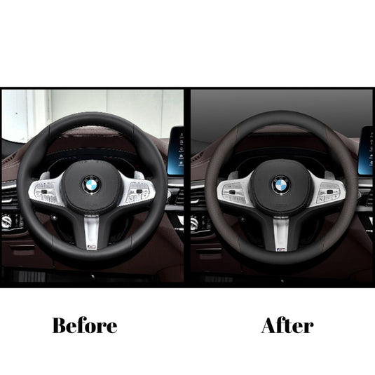 BMW X3 Premium Nappa Leather Breathable Ultra-Thin Non-Slip Steering Wheel Cover