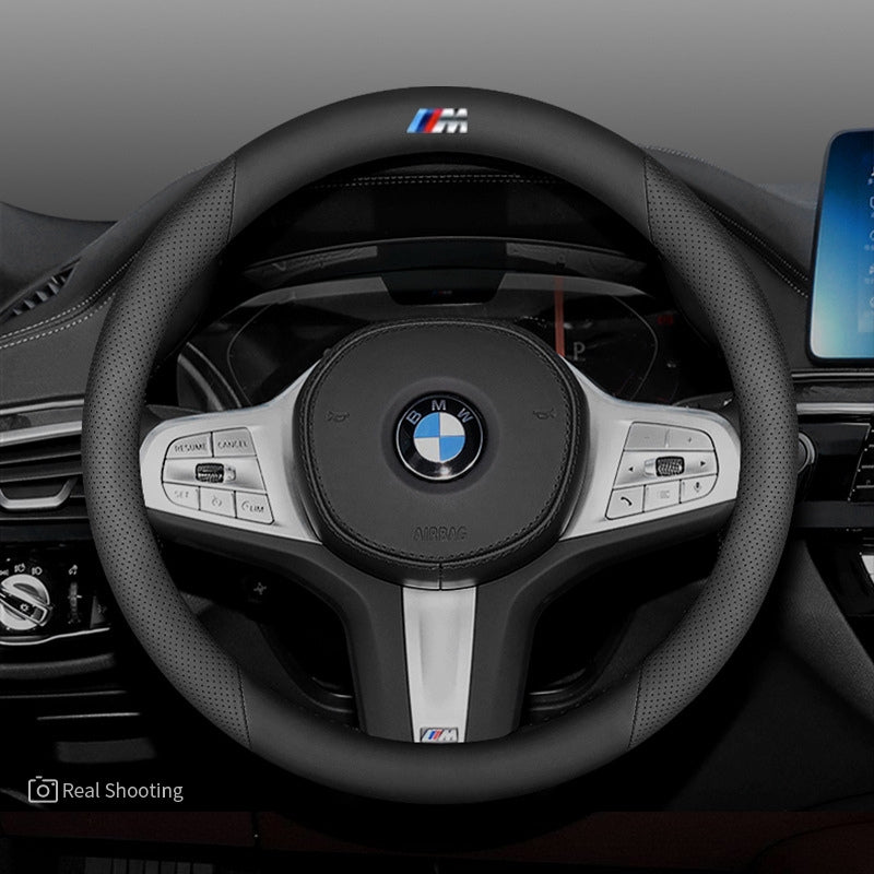 Load image into Gallery viewer, BMW X3 Premium Nappa Leather Breathable Ultra-Thin Non-Slip Steering Wheel Cover

