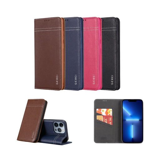 [With Card Slot][Adjustable Bracket] Apple iPhone 12/mini/Pro/Max - Business Anti-Drop and Anti-Scratch Genuine Leather Flip Wallet Series Stand Case