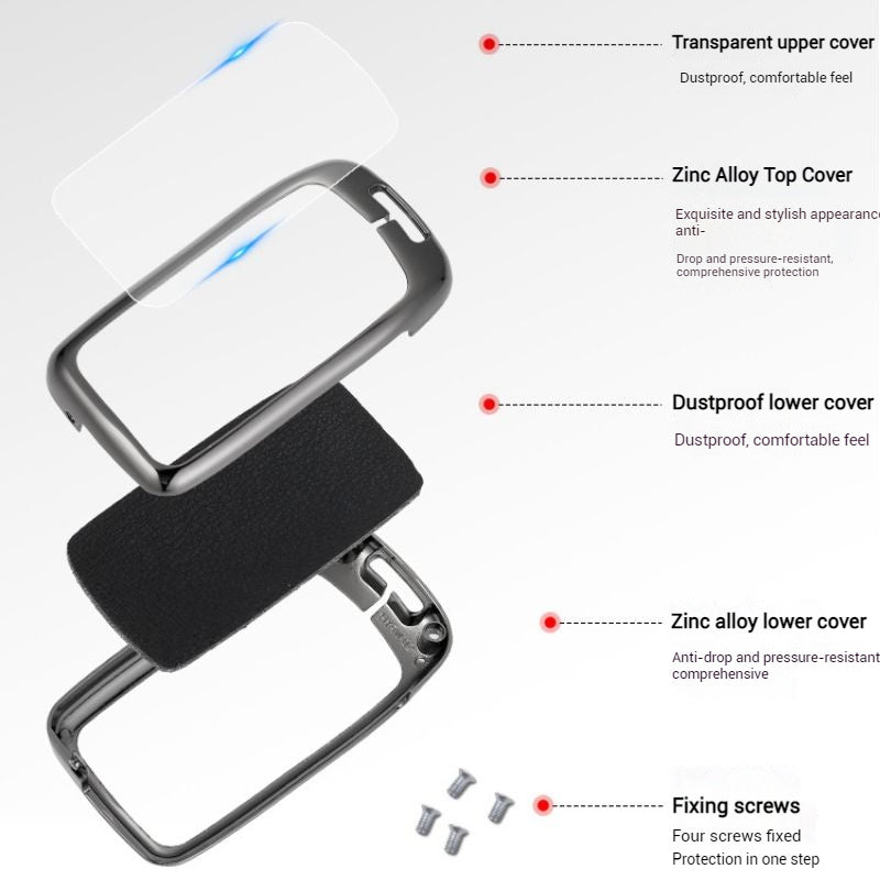 Load image into Gallery viewer, MG Zinc Alloy + PU Leather Car Key Fob Case Cover For MG3, MG5, MG6, MG7, ZST, ZS, GS, MG ONE, MG4 EV
