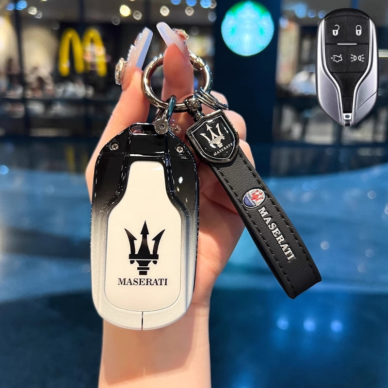 Load image into Gallery viewer, Maserati Zinc Alloy Full-Cover Stylish &amp; Elegant Design Key Fob Case for Levante, MC20, Ghibli, Quattroporte 2014-2022
