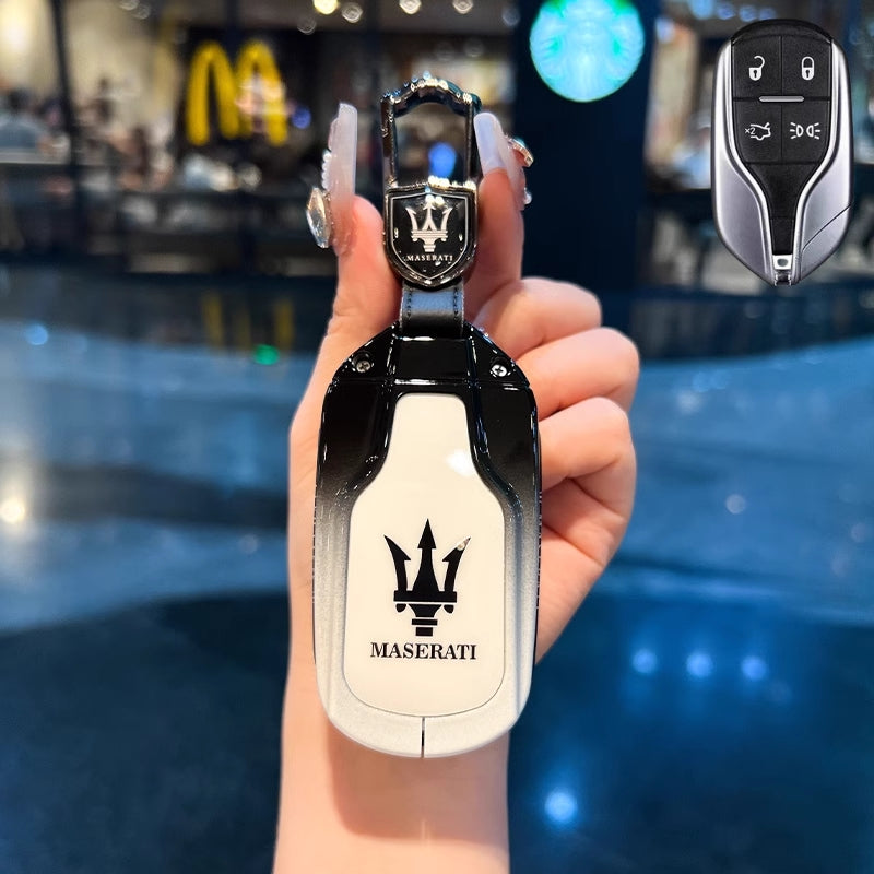 Load image into Gallery viewer, Maserati Zinc Alloy Full-Cover Stylish &amp; Elegant Design Key Fob Case for Levante, MC20, Ghibli, Quattroporte 2014-2022
