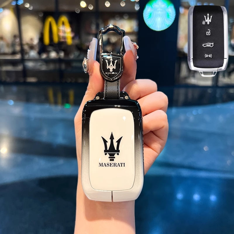 Load image into Gallery viewer, Maserati Zinc Alloy Full-Cover Stylish &amp; Elegant Design Car Key Fob Case for New Grecale MC20 Ghibli Since 2023
