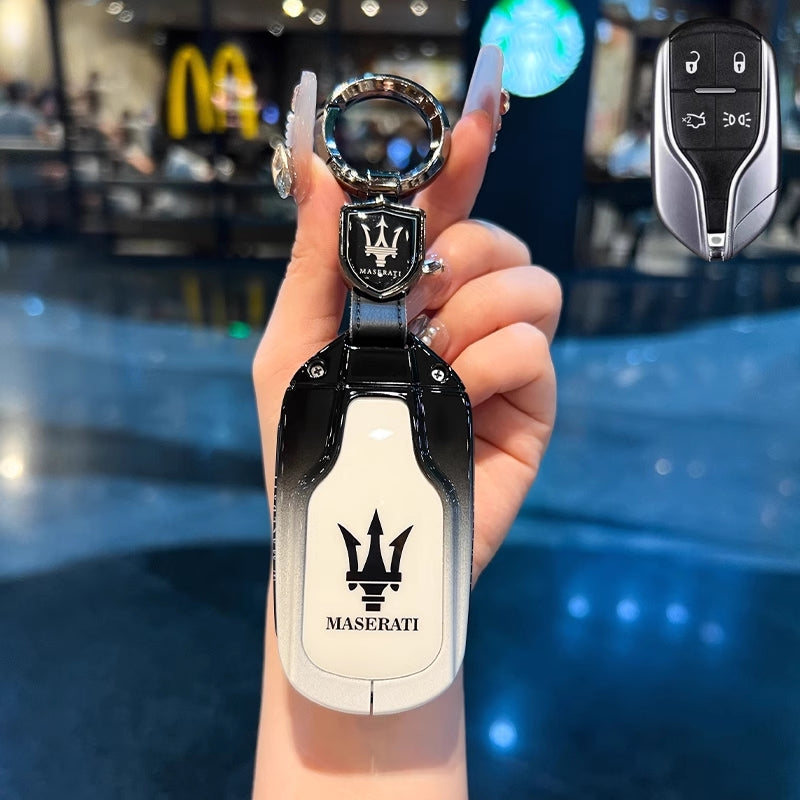 Load image into Gallery viewer, Maserati Zinc Alloy Full-Cover Stylish &amp; Elegant Design Key Fob Case for Levante, MC20, Ghibli, Quattroporte 2014-2022
