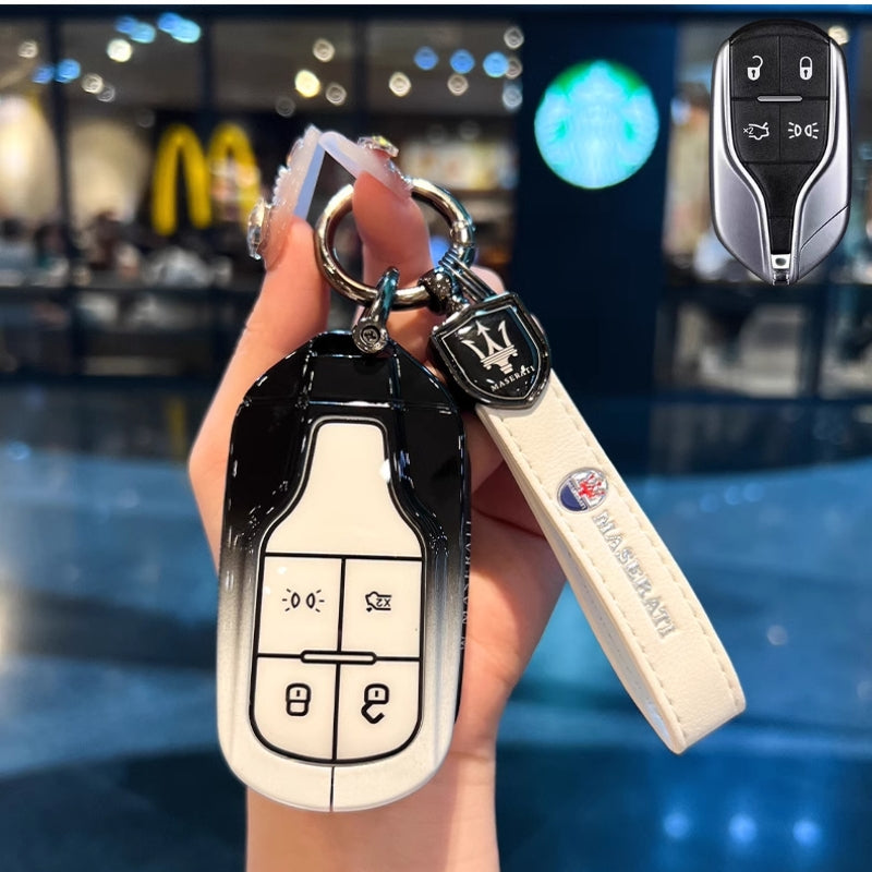 Load image into Gallery viewer, Maserati Zinc Alloy Full-Cover Stylish &amp; Elegant Design Key Fob Case for Levante, MC20, Ghibli, Quattroporte 2014-2022
