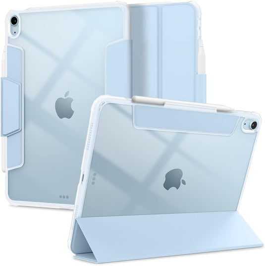 [Built-in Stand][With Pencil Holder] Apple iPad Air 10.9'' 11'' M2 4/5/6th Gen (2020/2022/2024) SPIGEN Air Cushion Protective Technology Hard Transparent Back Clear Cover Case