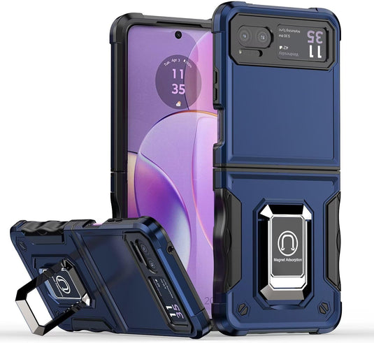 [Built-in Kickstand] Motorola Moto Razr 40/Razr 2023 - Military Grade TPU+PC Shockproof Heavy Duty Case