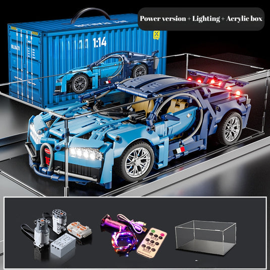 DIY Bugatti Veyron Supercar Building Blocks Set for Kids Gift – Creative Assembly Toy Car Model for Christmas, Halloween and Birthday - i-Station Mobile Phone & Electronic Device Repair and Accessories