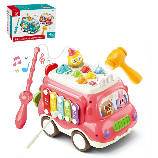 6-In-1 Educational Multifunctional Musical Activity & Learners Baby Car Toy for Birthday Gift