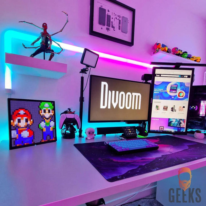 Load image into Gallery viewer, Divoom Pixoo-64 WiFi Pixel Art Display With A 64x64 LED Panel, Unique Lighting Decoration w/App ControlPerfect Gift
