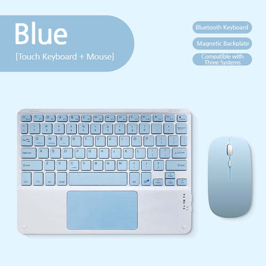 [With Backlit] Magnetic Wireless Bluetooth Touch Keyboard For Phones & Tablets