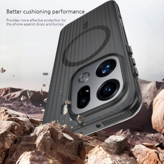 [Magsafe Compatible] OPPO Find X9 Pro - Frosted Semi-Transparent Grid Texture PC Case