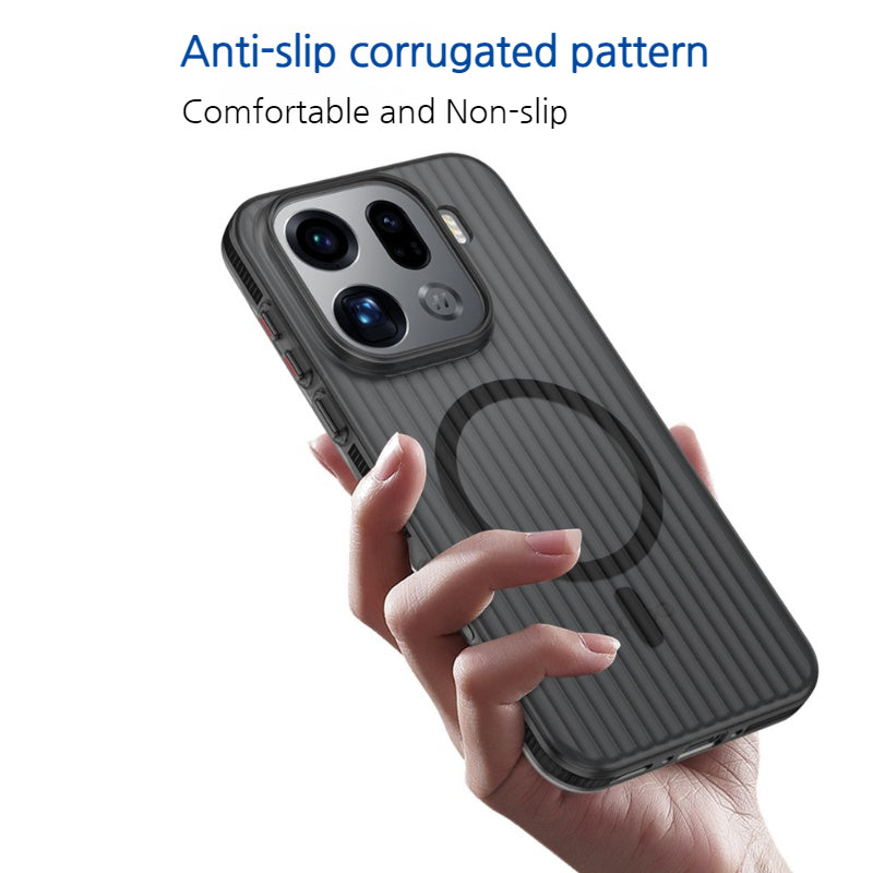 Load image into Gallery viewer, [Magsafe Compatible] OPPO Find X9 Pro - Frosted Semi-Transparent Grid Texture PC Case
