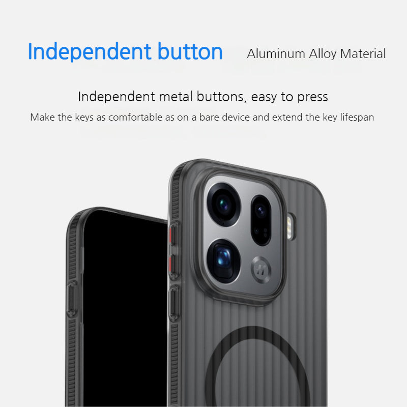 Load image into Gallery viewer, [Magsafe Compatible] OPPO Find X9 Pro - Frosted Semi-Transparent Grid Texture PC Case
