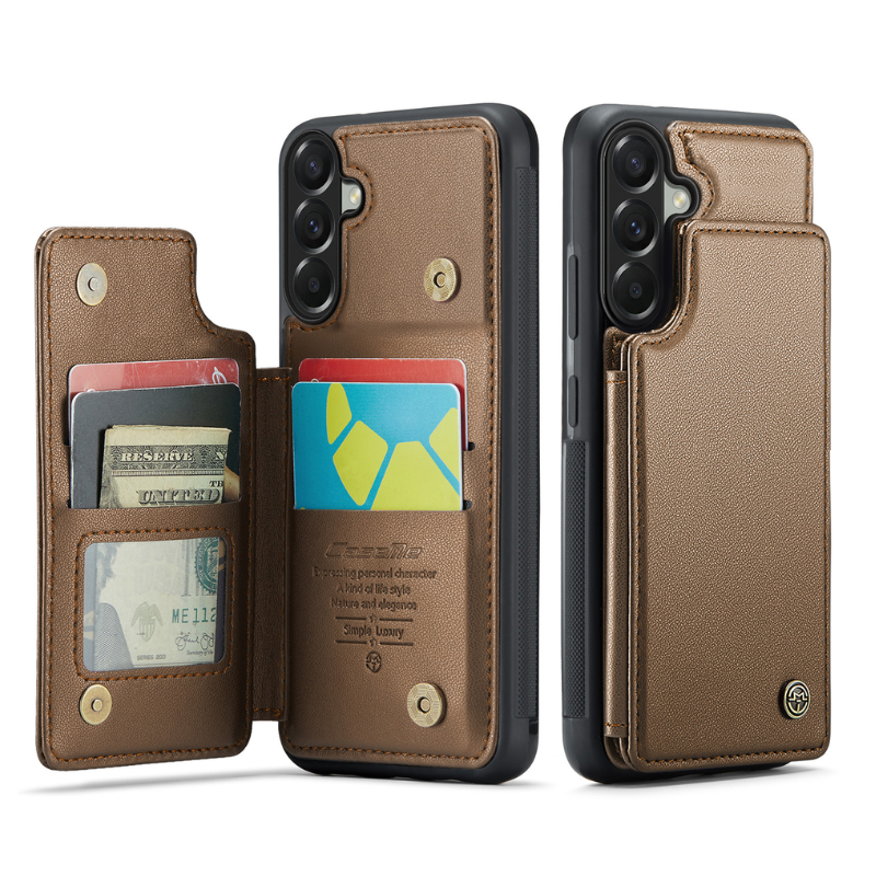 Load image into Gallery viewer, [With Card Slot] Samsung Galaxy A57 (SM-A576) - RFID Flip Premium Leather Wallet Series Case
