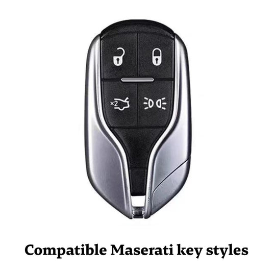 Luxury Suede Key Fob Case for Maserati Levante, MC20, Ghibli, Quattroporte 2014-2022 – Skin-Friendly, Durable & Stain-Resistant