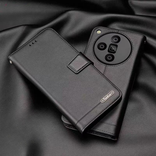 [With Card Slot] Oppo Find X9/Pro - Business Genuine Leather Flip Wallet Case