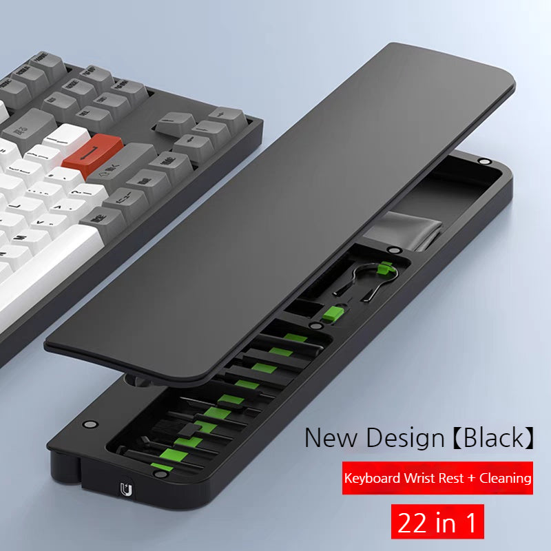 Load image into Gallery viewer, Multi-Purpose Cleaning Tool Set Kit for Keyboards and Screens with Dust Brush &amp; Wrist Rest
