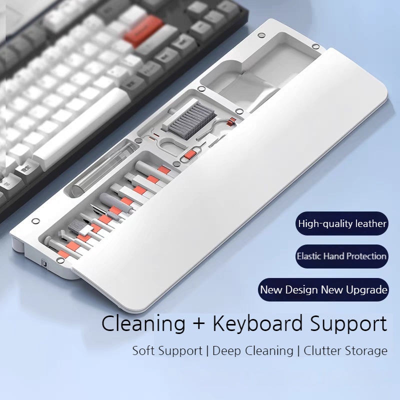Load image into Gallery viewer, Multi-Purpose Cleaning Tool Set Kit for Keyboards and Screens with Dust Brush &amp; Wrist Rest
