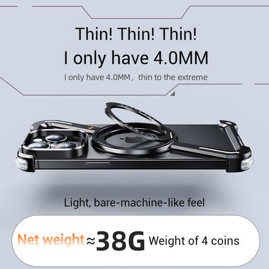 [Magsafe Compatible][360° Rotating Stand] Apple iPhone 17/Air/Pro/Pro Max Metal Stand Borderless Shockproof Case - i-Station Mobile Phone & Electronic Device Repair and Accessories