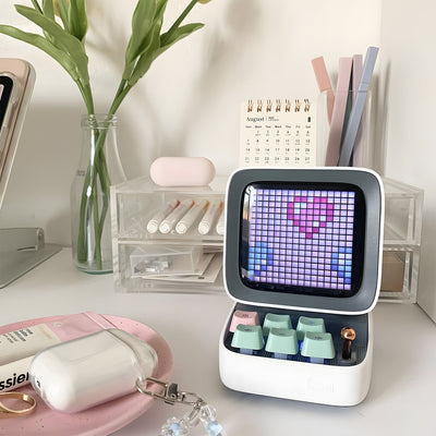 Divoom Ditoo Retro Pixel Art Game Bluetooth Speaker With 16X16 LED App Controlled Front Screen - i-Station Mobile Phone & Electronic Device Repair and Accessories