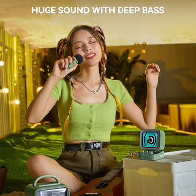 Divoom Ditoo-Mic Mini Karaoke Machine Pixel Art Singing Bluetooth Speaker With Pixel Display, Microphone - i-Station Mobile Phone & Electronic Device Repair and Accessories